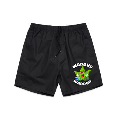 WayneO's Adventures - Waddup Waddup Beach Shorts (Leaf Desgin) Thumbnail