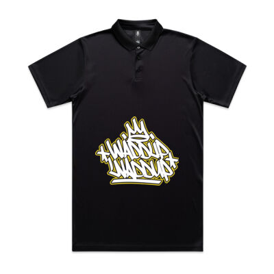 WayneO's Adventures - Waddup Waddup Polo Shirt (Handstyle Graffiti Design) Thumbnail