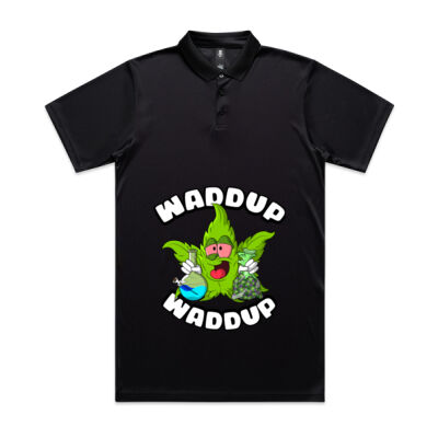 WayneO's Adventures - Waddup Waddup Polo Shirt (Handstyle Graffiti Design) 2 Thumbnail