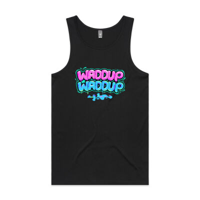 WayneO's Adventures - Waddup Waddup Singlet (Pink & Blue Logo) Thumbnail