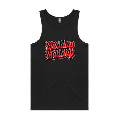 WayneO's Adventures - Waddup Waddup Singlet (Red Logo) Thumbnail